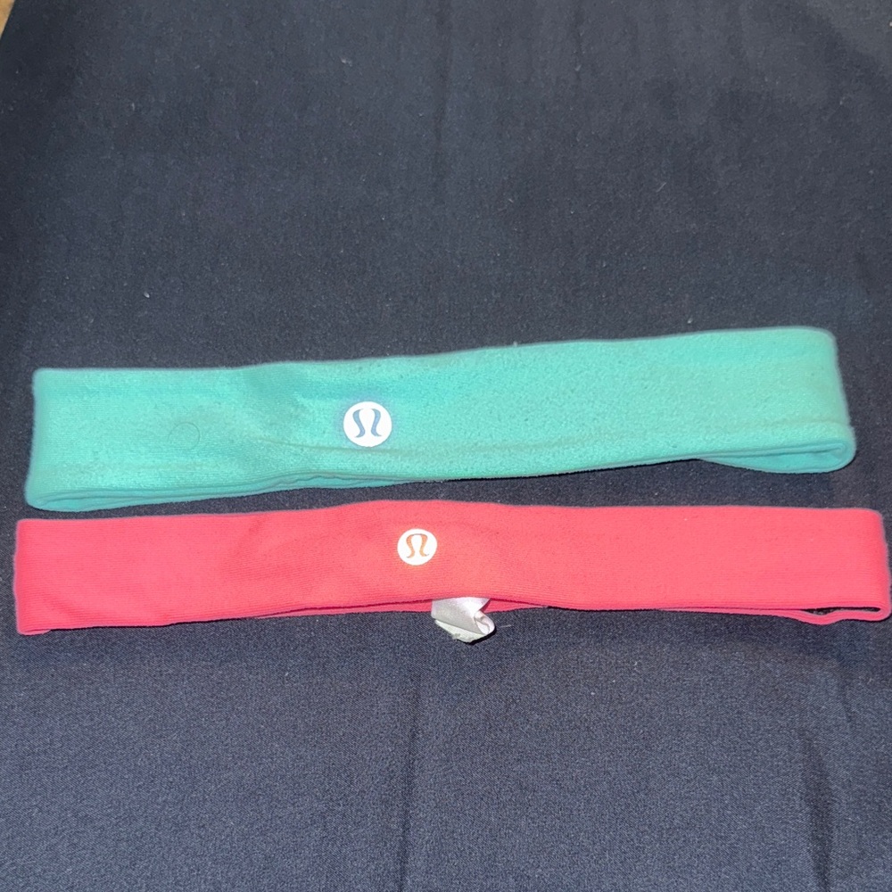 Lululemon Aqua and Coral Headbands